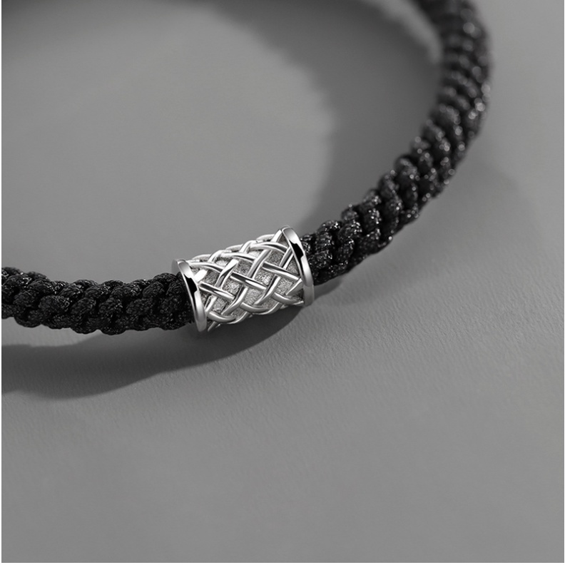 Vòng Tay Nam Lắc Tay Unisex Thời Trang Đep Tay Nam Nữ Basic Màu Bạc Đen Titan