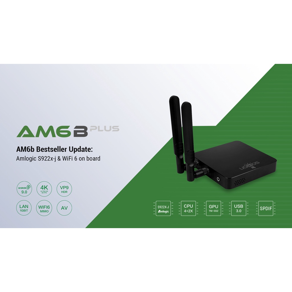 Android TV Box Ugoos AM6B Plus - Amlogic S922X-J, Ram 4GB