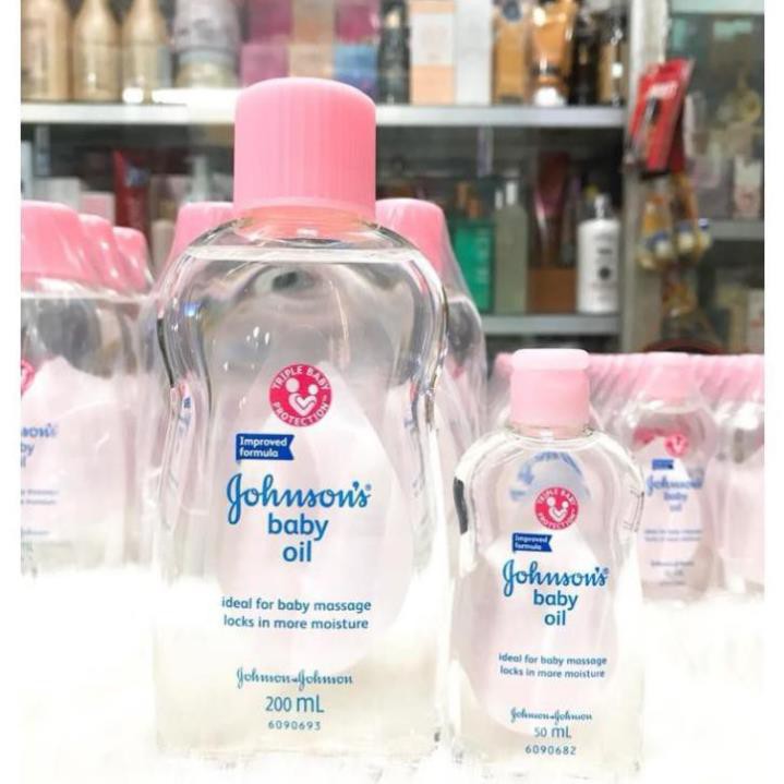 Dầu Massage & Dưỡng Ẩm Johnson's Baby Oil 50ml 200ml