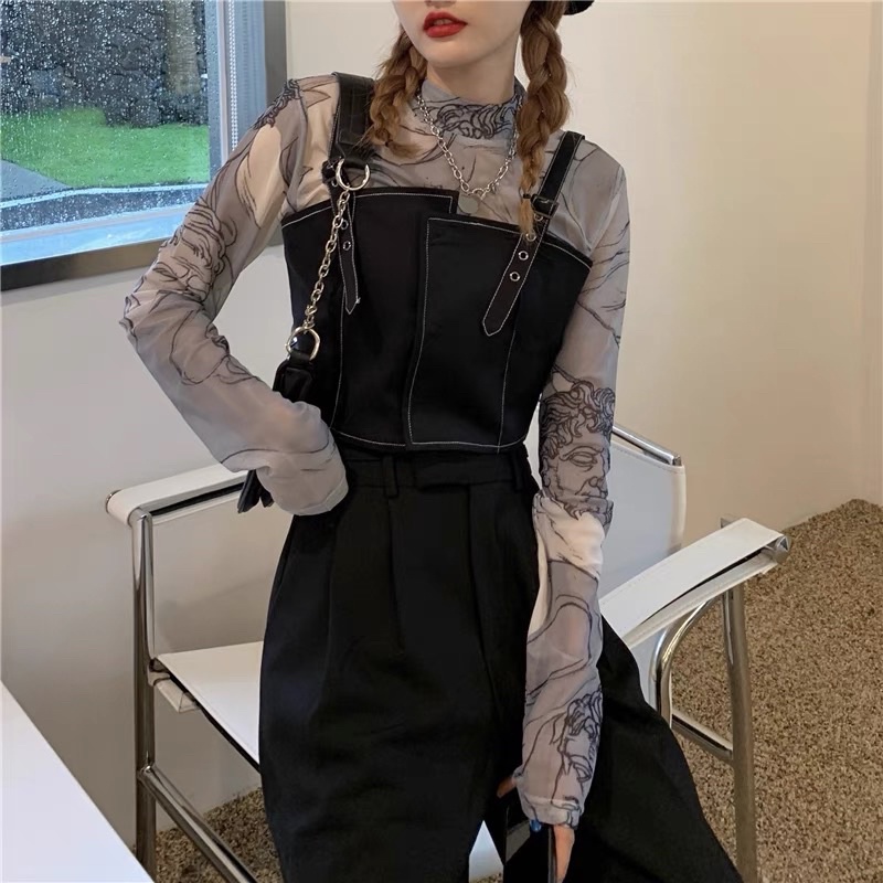 Áo Xuyên Thấu Mặc Lót trong Áo Phông hot trend 2022