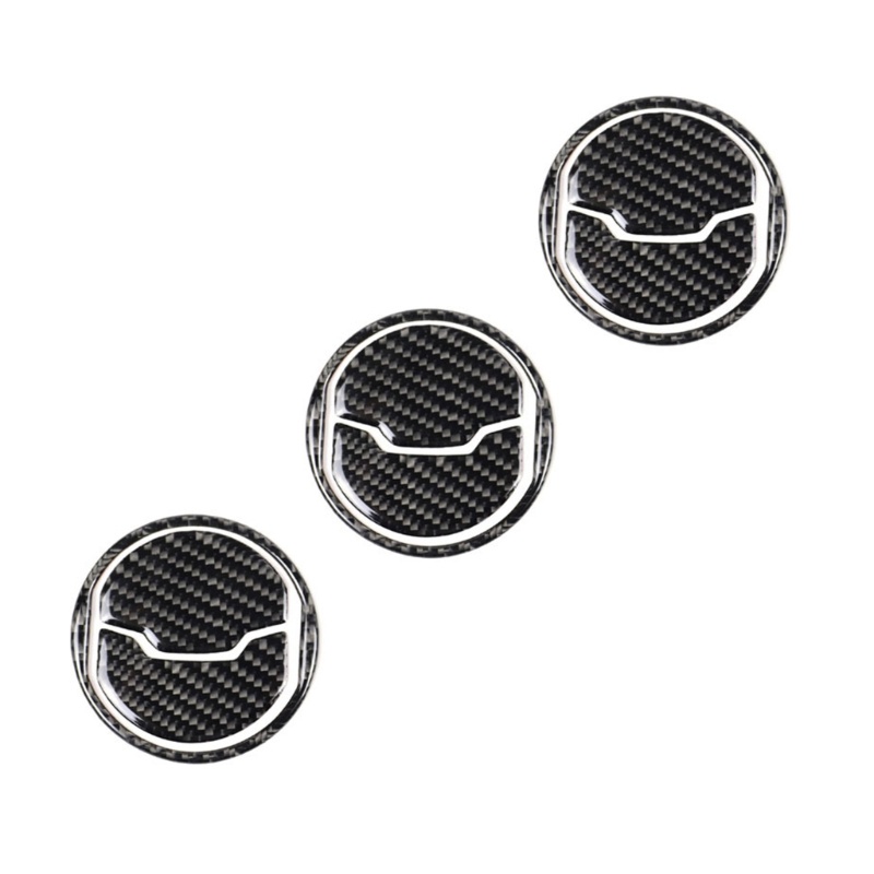 Bộ 9 Miếng Dán Viền Máy Điều Hòa Xe Hơi Bằng Sợi Carbon