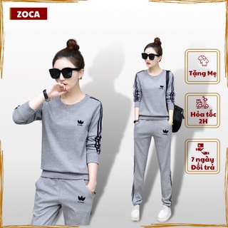 Bộ thể thao thu đông dài tay nữ mặc nhà chất đẹp_ADI