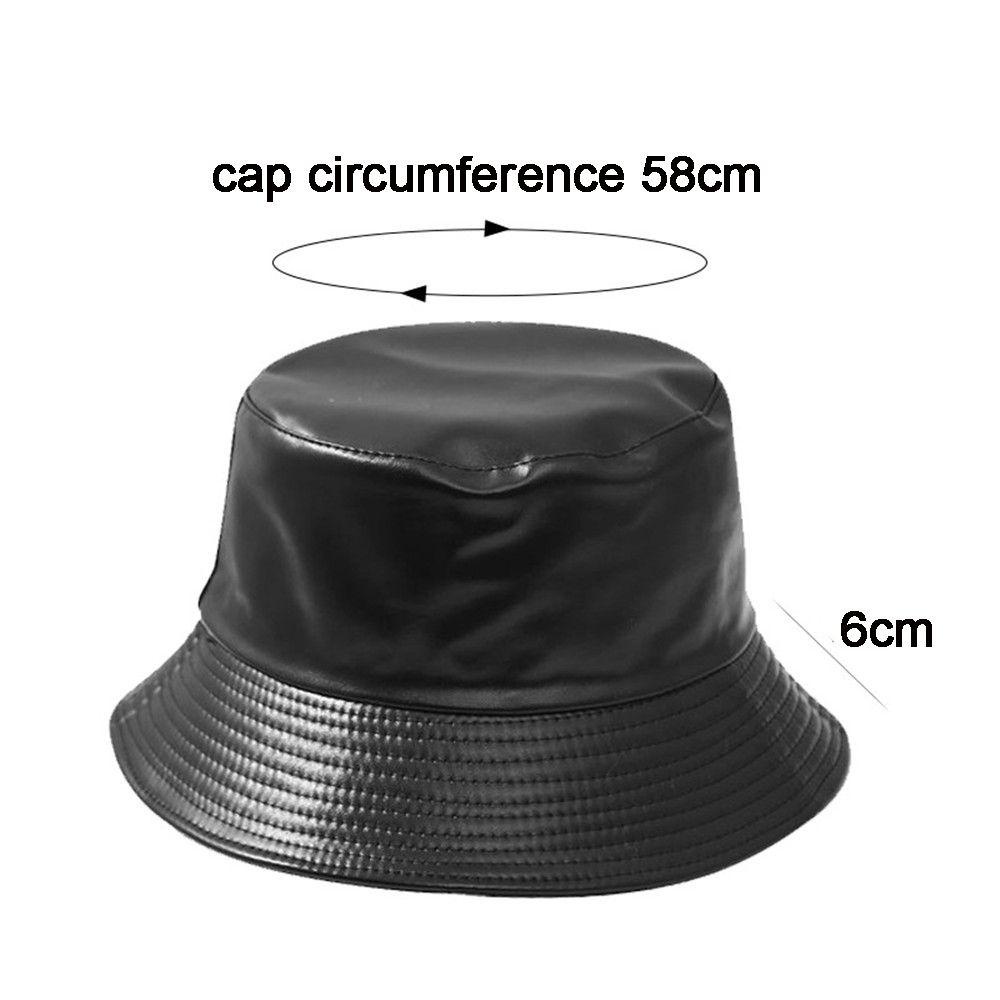Nón Bucket Chất Liệu Da PU Chống Thấm Nước Cho Nam Nữ