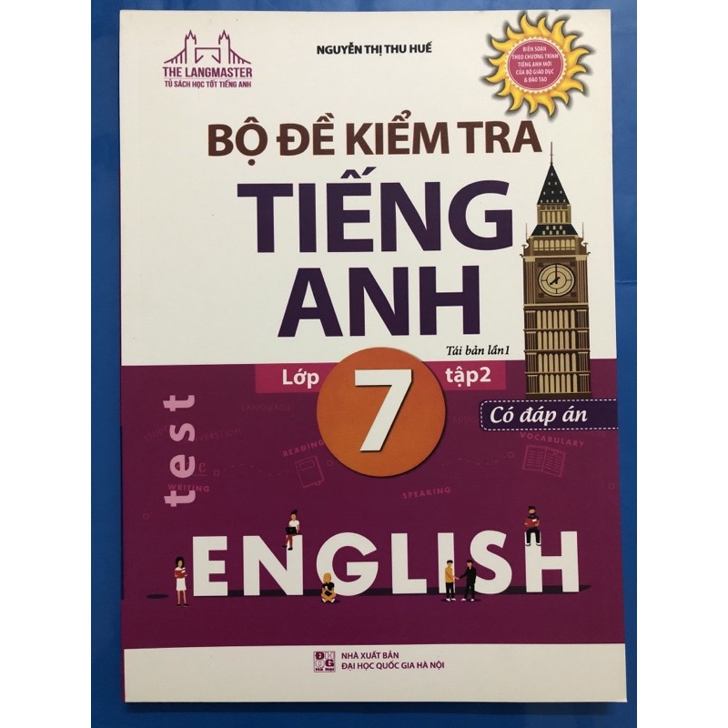 Sách - Bộ đề kiểm tra tiếng anh lớp 7 (Combo 2 tập)