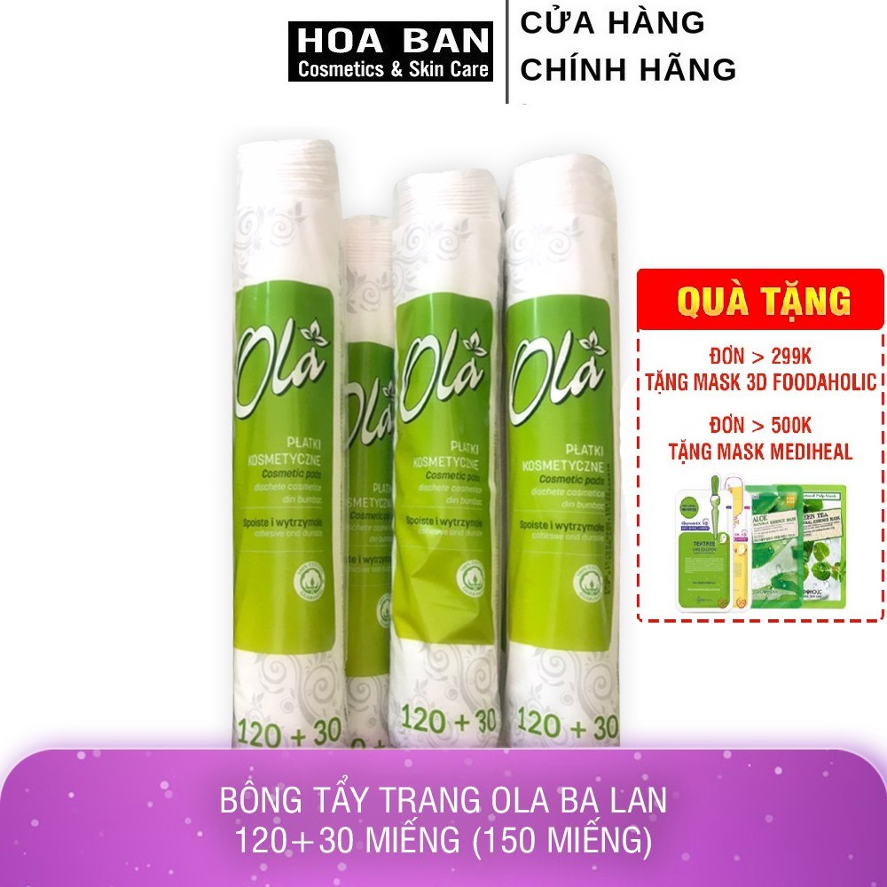 Bông tẩy trang Ola Ba lan 120+30 miếng (150 miếng)