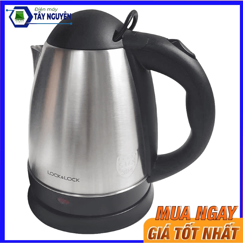 Bình Đun Siêu Tốc Lock&Lock EJK228BLK (1.5L-2200W) - Thân ruột inox 304 cao cấp - Hàng mới
