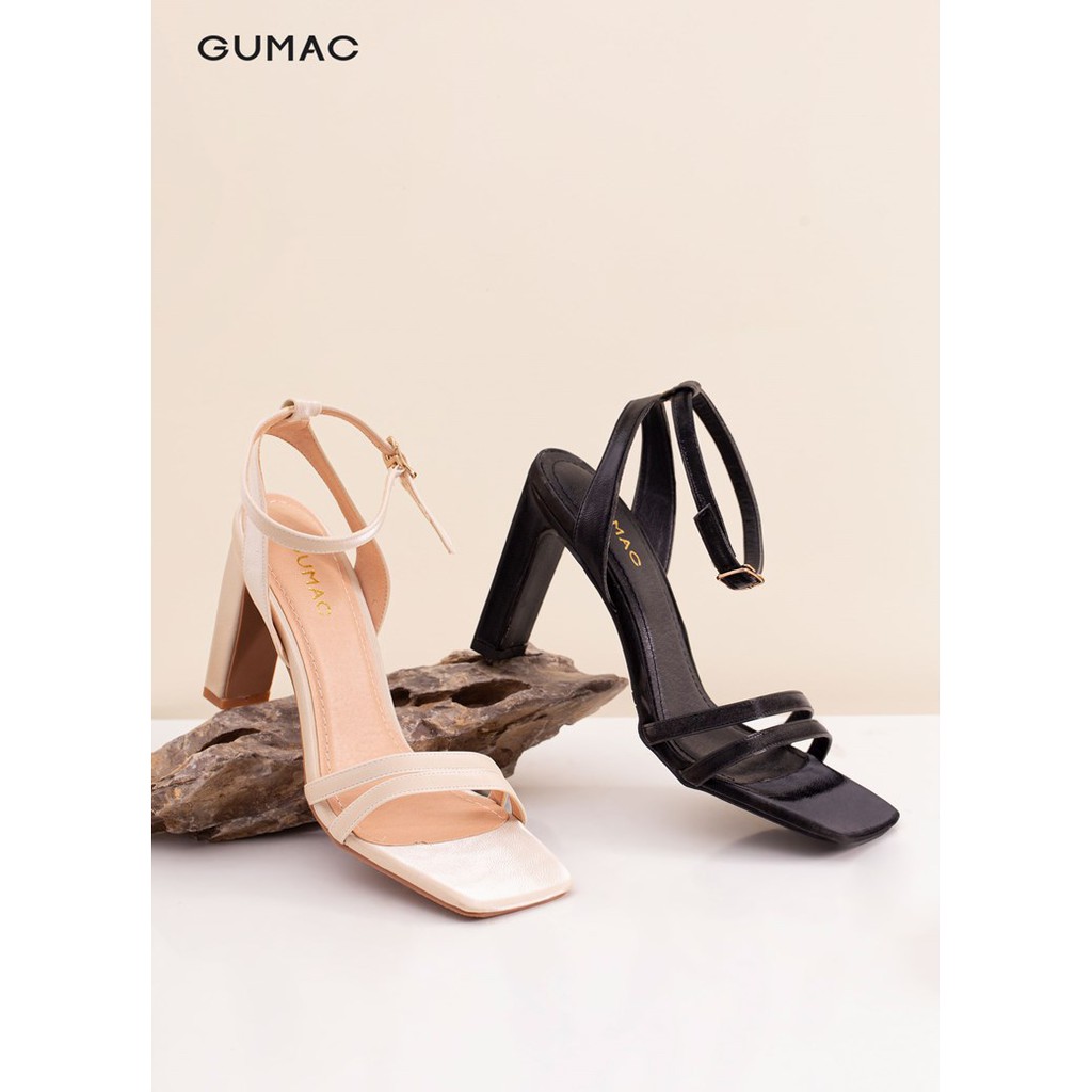 [Mã WABRGU72 giảm 10% tối đa 50k đơn 250k] Sandal nữ 2 quai ngang GUMAC êm chân, cao 9 phân đủ màu GD233