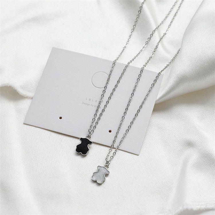 Vòng cổ Dáng Dài Mặt Hình Gấu Dễ Thương Phong Cách Hàn Quốc