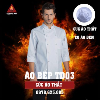 Áo Đầu Bếp [hàng cao cấp] Thiết Kế Cúc Thắt Đặc Biệt Và Phong Cách Cho Cả Nam Và Nữ