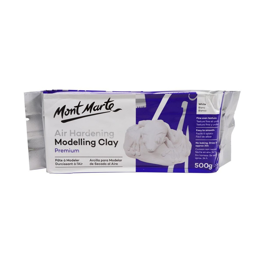 [Hỏa Tốc HCM] Đất Sét Tự Khô Mont Marte Premium - Trắng