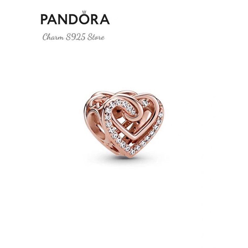 charm pan tim phối đá trắng vàng hồng bạc s925 bộ sưu tập hè 2021