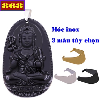 Mặt dây chuyền phật đại thế chí bồ tát đen 3.6 cm size nhỏ - hộ mệnh tuổi ngọ