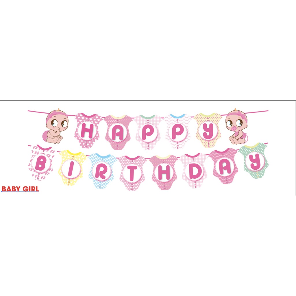 Dây Happy Birthday chủ đề Baby Girl