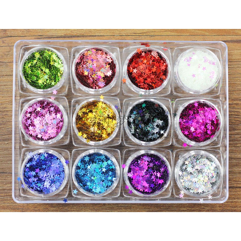Set phụ kiện ẩn gel 12 màu (lá phong, bướm, ...)