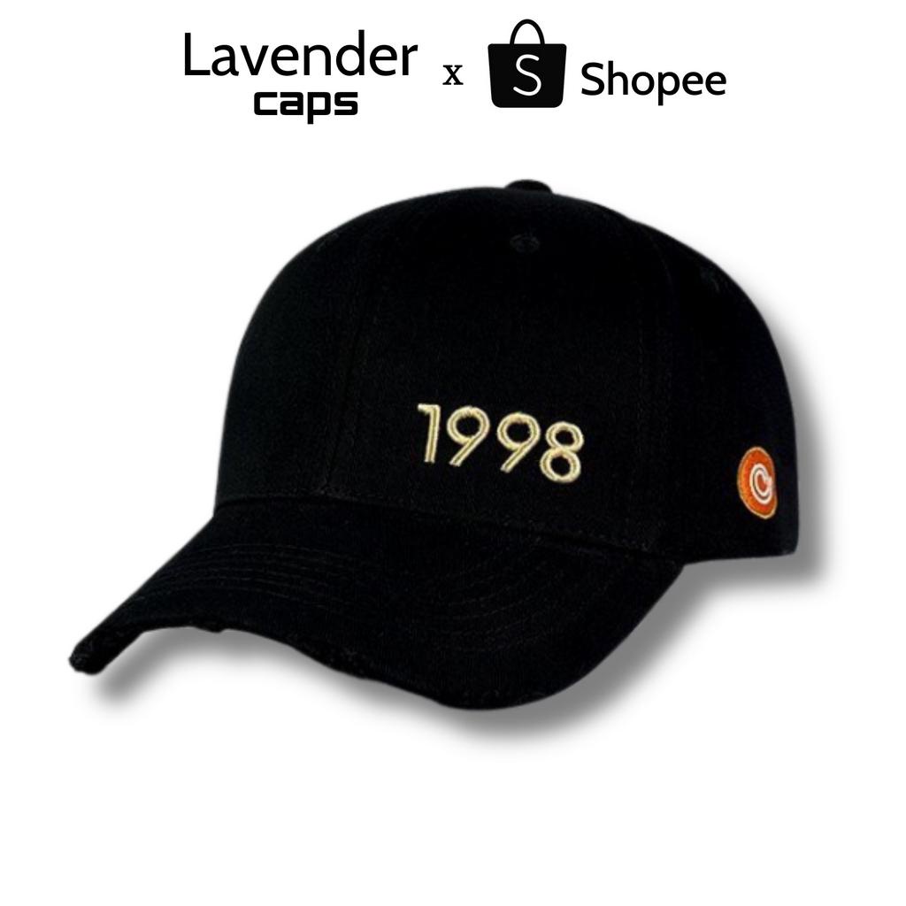 Nón kết Mũ lưỡi trai đen 1998 logo thêu dành cho nam nữ Free size