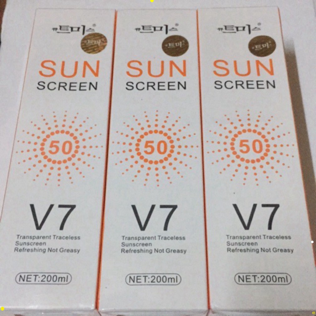 Xịt chống nắng V7 SUN screen Hàn Quốc, chai xịt che khuyết điểm, kem xịt trắng da lên tone không bết, không trôi gfd