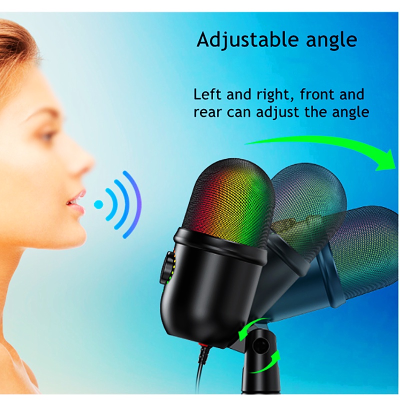 Micro USB RGB Thu Âm Chuyên Nghiệp Cho PC Laptop