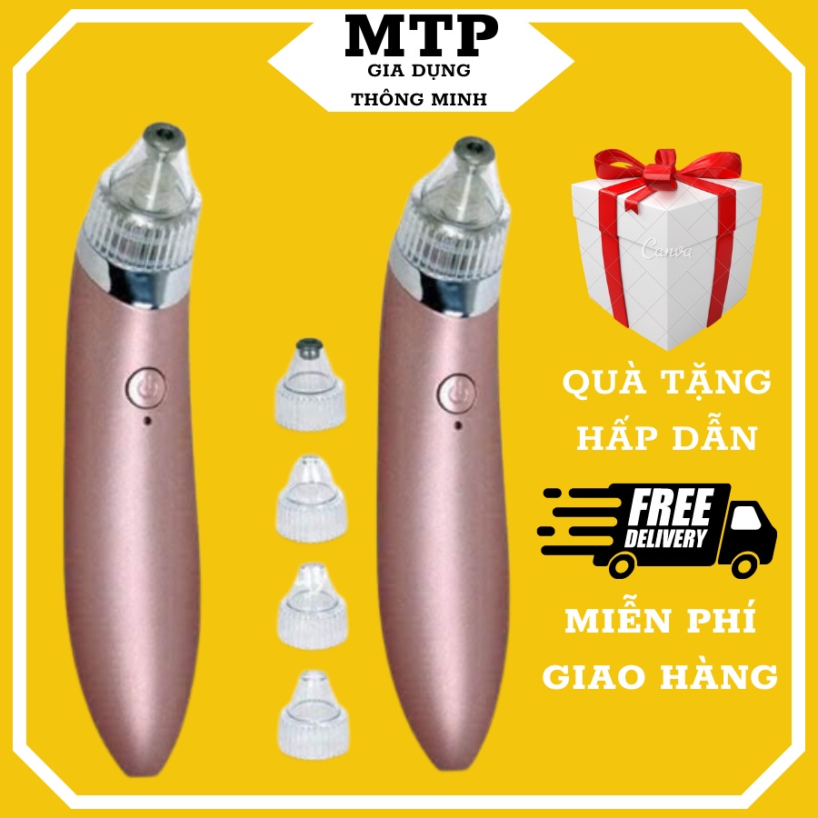 Máy hút mụn đầu đen cực mạnh công nghệ Nhật Bản kèm cáp sạc, Máy hút mụn mini cầm tay nhiều cấp độ