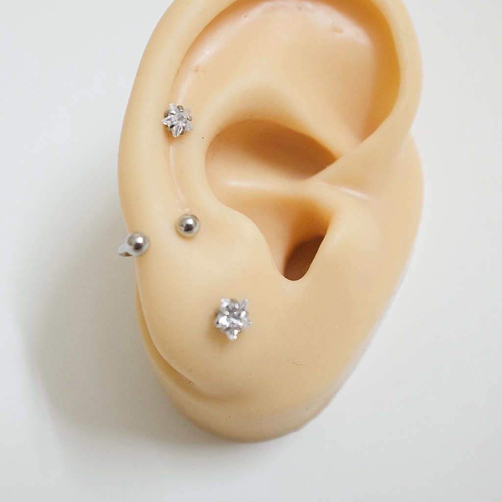 [COMBO] Tiết Kiệm 10-15K Set Khuyên Tai Bông Tai Titanium Unisex Không Đen Không Ngứa Không Gỉ Sét Không Dị Ứng Titan