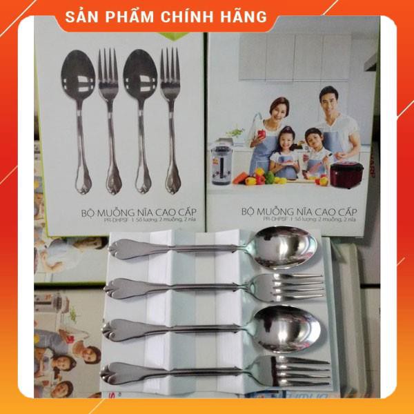 [HÀNG SIÊU TỐT] Bộ thìa dĩa Sharp inox 403