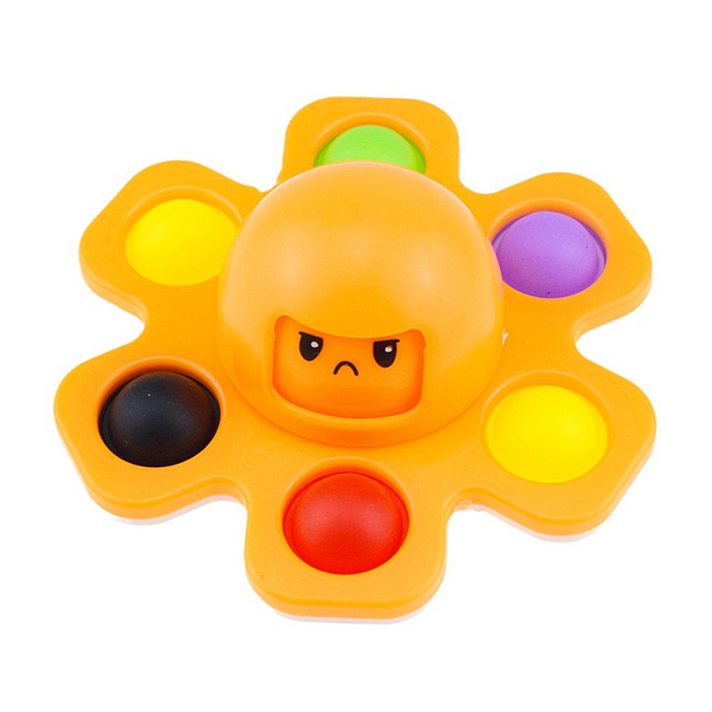 Đồ Chơi Rubik Con Quay Fidget Spinner Hình Bông Hoa Kèm Pop It Siêu Hót