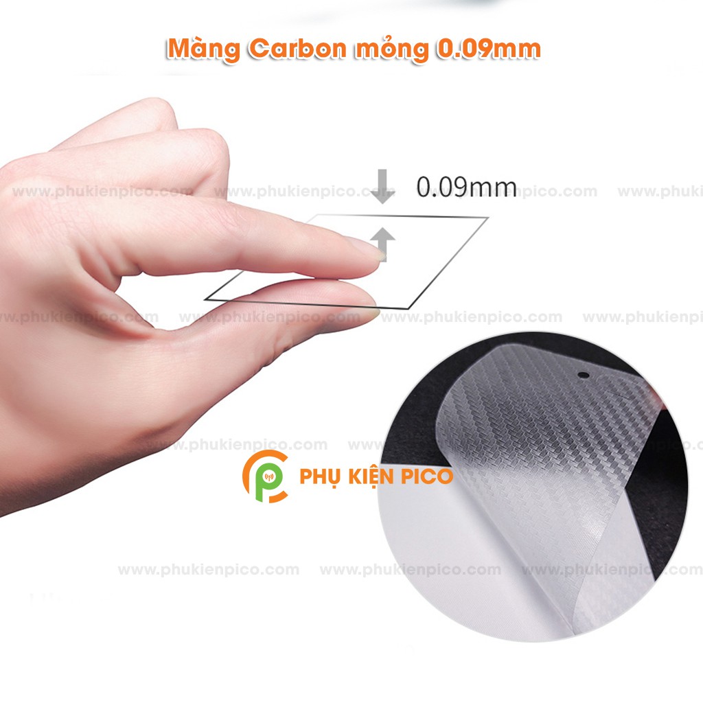 Dán lưng Samsung A30 trong suốt nổi vân Carbon 3D tản nhiệt tốt - Dán lưng vân Carbon Samsung Galaxy A30
