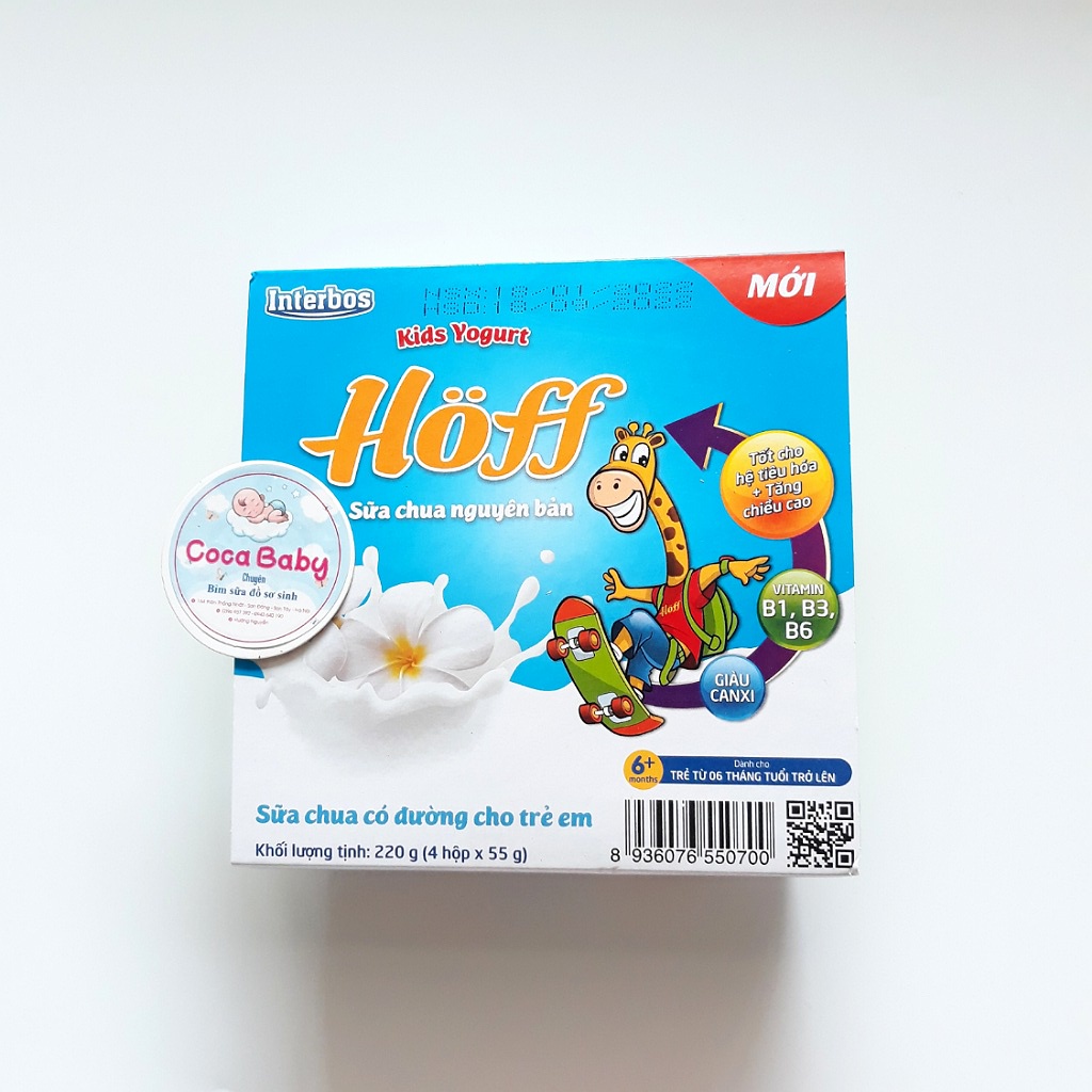 Sữa chua hoa quả cao cấp HOFF vỉ 4 hộp 220g cho trẻ từ 6 tháng (luôn cập nhật date mới nhất) ⚡ FREE SHIP