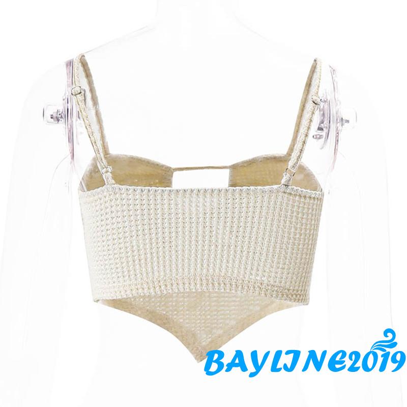 Áo Hai Dây Dáng Ôm Hở Lưng Màu Trơn Quyến Rũ Dành Cho Nữ