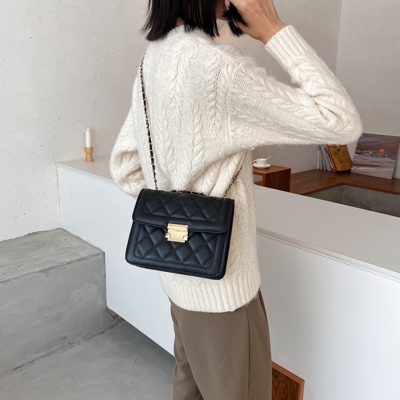 Túi Đeo Chéo Nữ, Túi Xách Nữ Ô Trám Dây Da Xích Cực Xinh SIXTEEN. | BigBuy360 - bigbuy360.vn