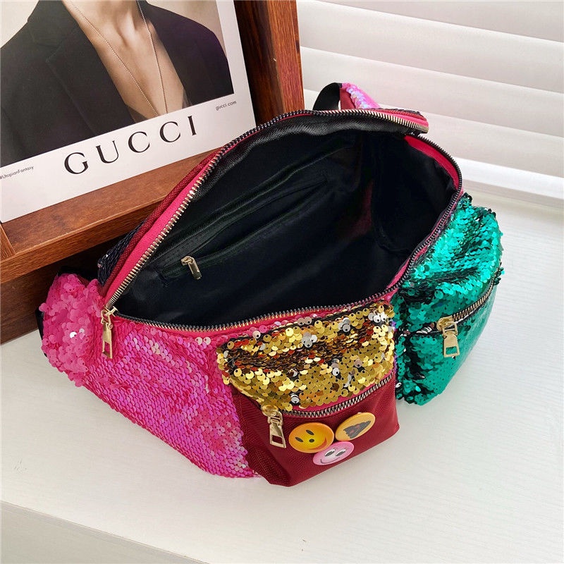 Túi Đeo Chéo Vai Đính Sequin Màu Gradient Thời Trang Dành Cho Nữ