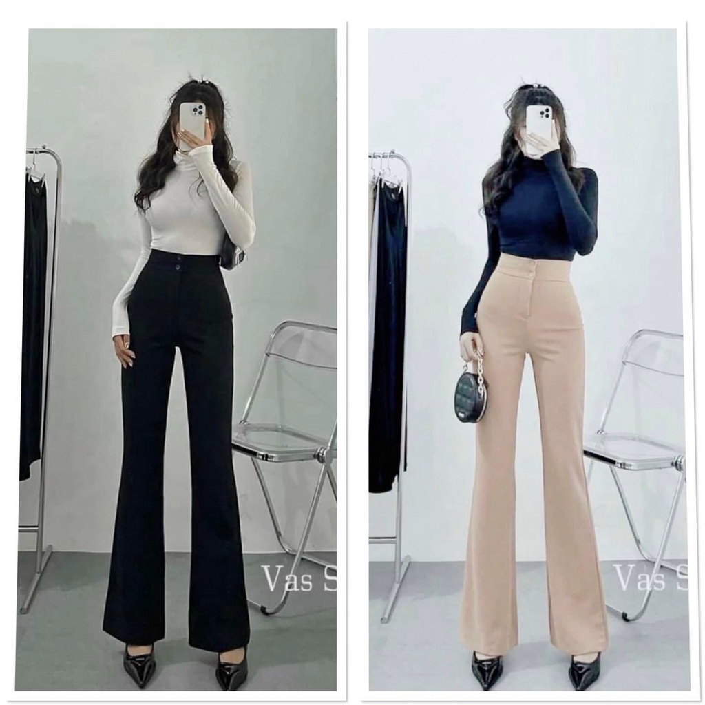 [FREESHIP - SIÊU PHẨM QUẦN CÔNG SỞ ĐỒNG GIÁ 99K] QUẦN ỐNG LOE LƯNG CAO, QUẦN ỐNG LOE CẠP CAO CỰC TÔN DÁNG HACK CHÂN