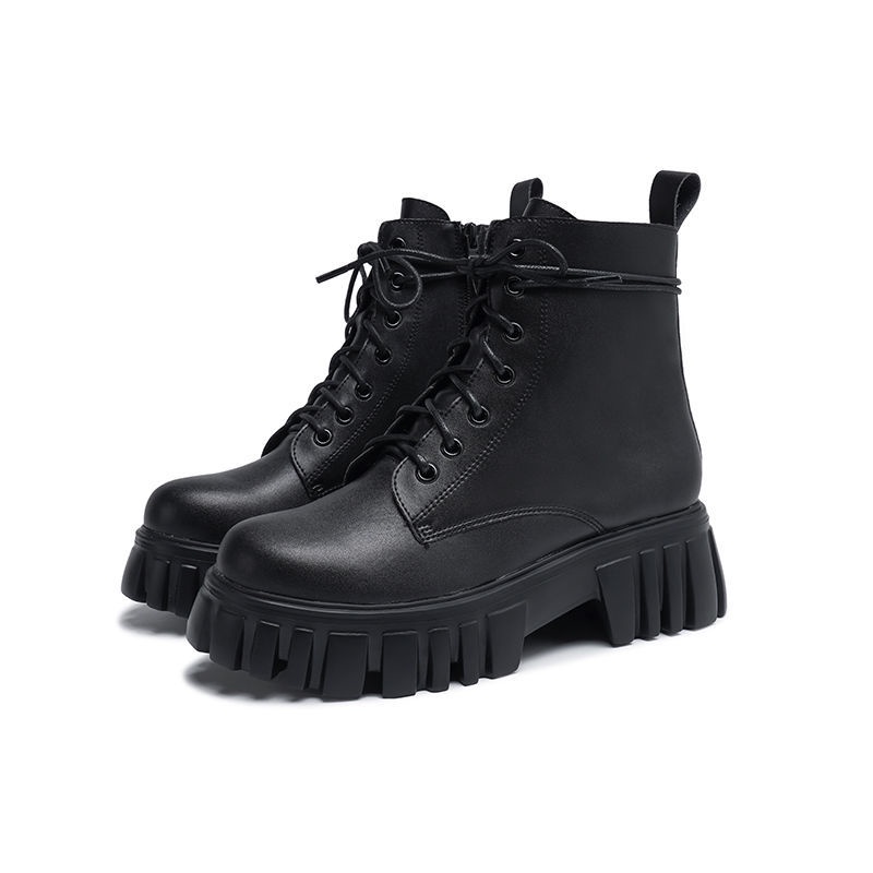 Giày Bốt Martin Mỏng Đế Dày Tăng Chiều Cao Thời Trang Mùa Hè Cho Nữ