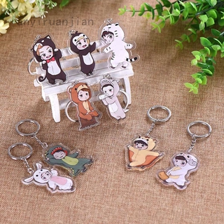 1 Móc Khóa Bằng Acrylic Họa Tiết Exo Members Dễ Thương