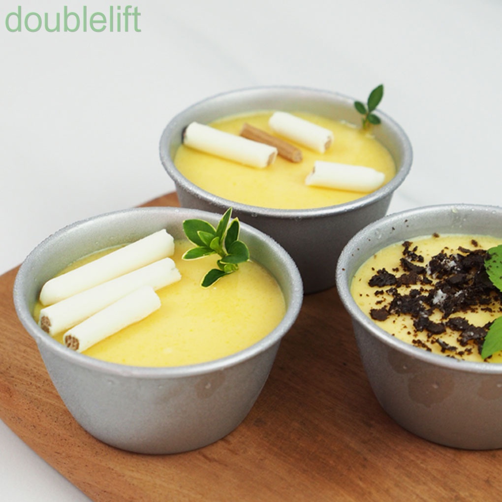 Khuôn làm bánh trứng pudding hình tròn bằng thép carbon chống dính