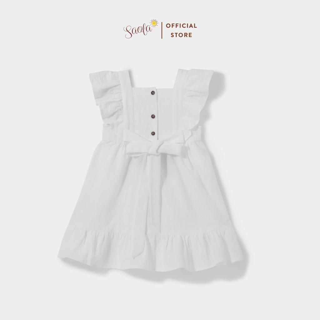 Váy bé gái cotton trắng thêu hoa đáng yêu - OLIVIA DRESS - DRC029 - SAOLA CLOTHING