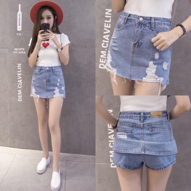 CHÂN VÁY BÒ GIẤU QUẦN DÁNG CHỮ A TRẺ TRUNG ĐỦ SIZE TỪ S ĐẾN XXL | BigBuy360 - bigbuy360.vn