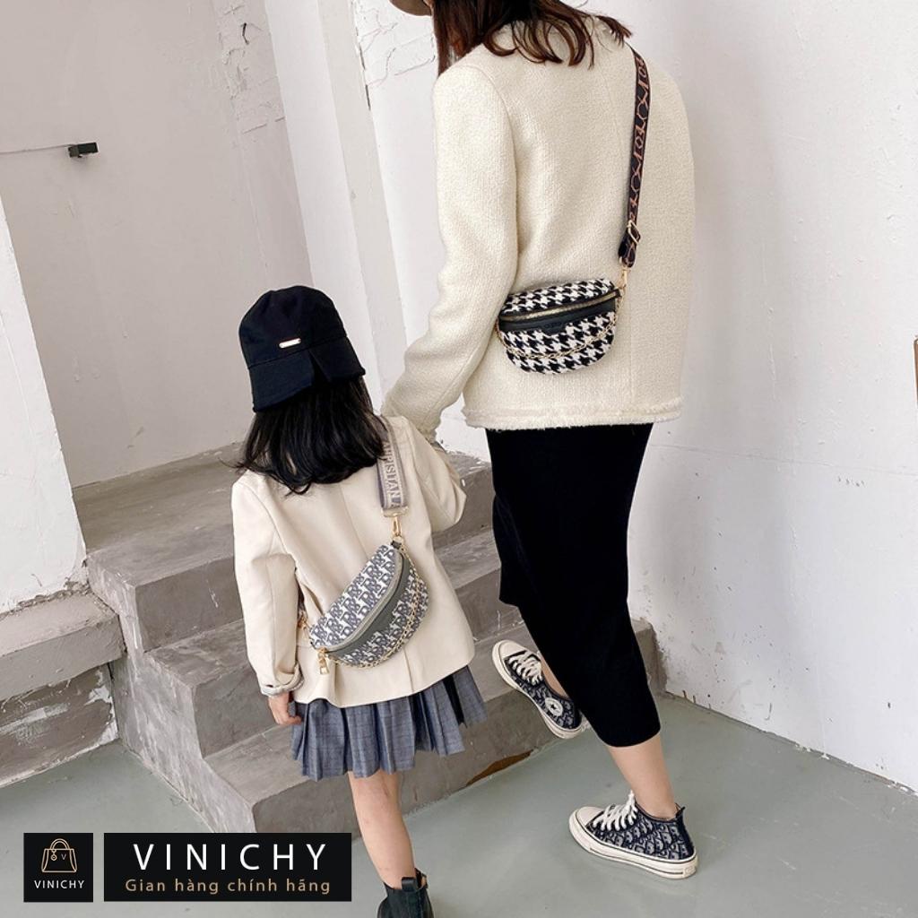 Túi xách nữ bao tử đeo chéo đi chơi, đi học VINICHY, da đẹp, cao cấp size 14 cm HA145