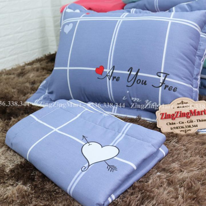 Vỏ gối Cotton 100% loại 1 dày mát, có lót bông, size 45x65cm