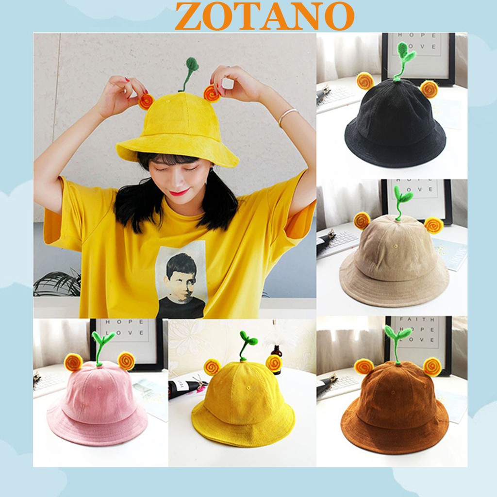 Mũ Nón Maruko 3D Hot Hit Rộng Vành Kiểu Bucket Kaki Nhung