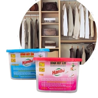 Hộp hút ẩm tủ quần áo khử mùi chống nấm mốc hương dịu nhẹ Hando 450ml