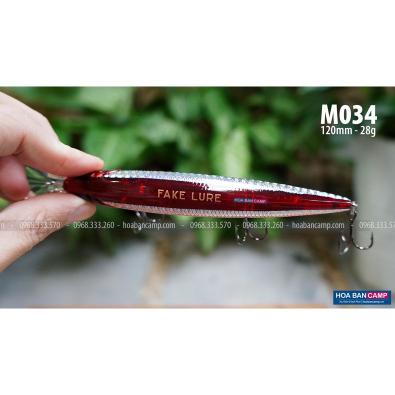 Mồi Lure Minnow FL M034 Sinking | 120mm - 28g