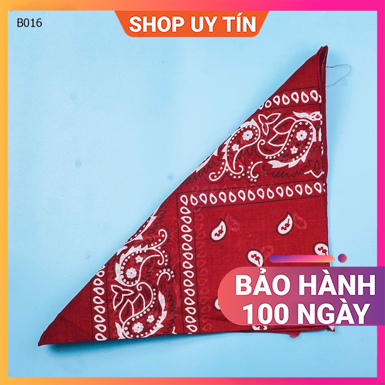 [NowShip - Giao Ngay] Khăn Bandana Turban Nam Nữ Màu Đỏ Đô
