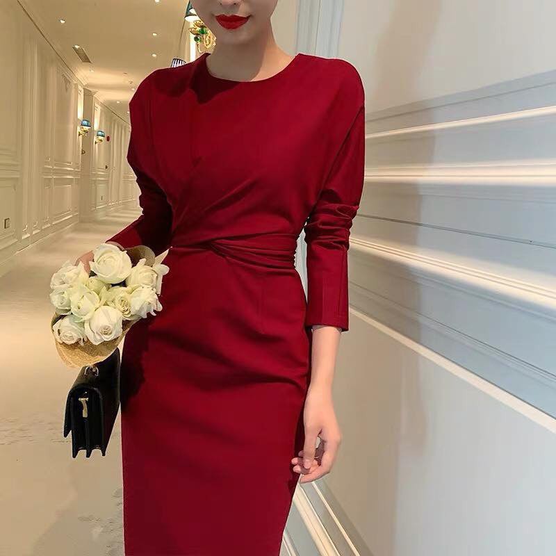 [ xả kho ] MiD Đầm dáng body màu đỏ V1301 quyến rũ Mie Design kèm ảnh thật