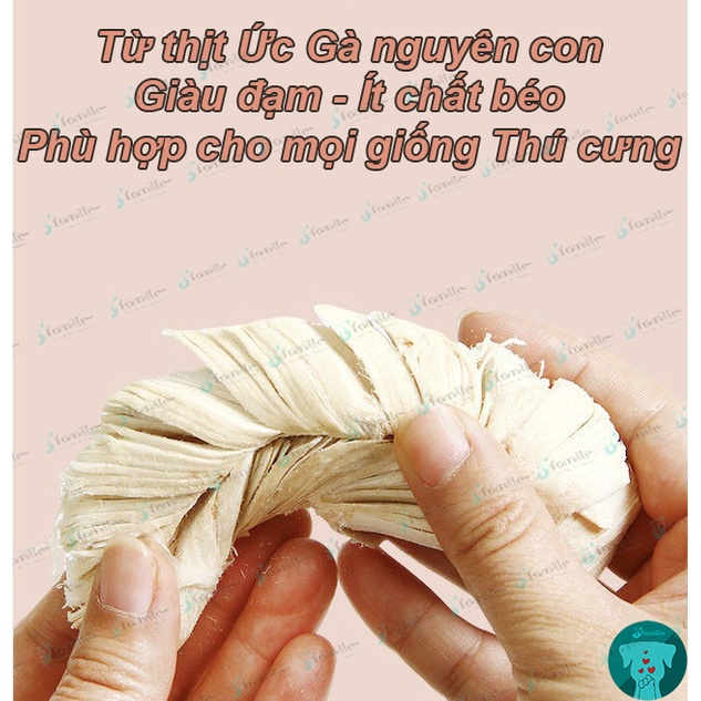 Thùng Đồ Khô Sấy Lạnh Cho Chó Mèo JFamille, Snack Ăn Kèm Giàu Dinh Dưỡng, Dễ Tiiêu Hóa, Lông Óng Mượt. JF184