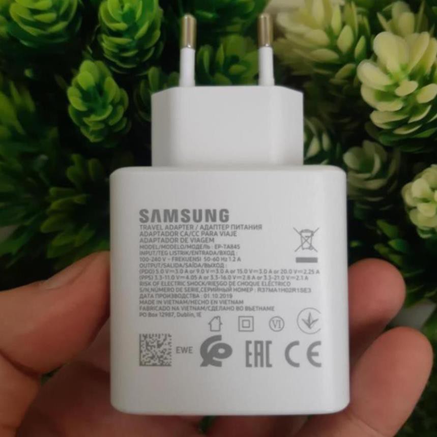 Bộ sạc nhanh Samsung 45w chính hãng củ sạc nhanh Note 10+/Note 10 Plus/Note 10 Plus 5G/Note 20/Note 20 Ultra