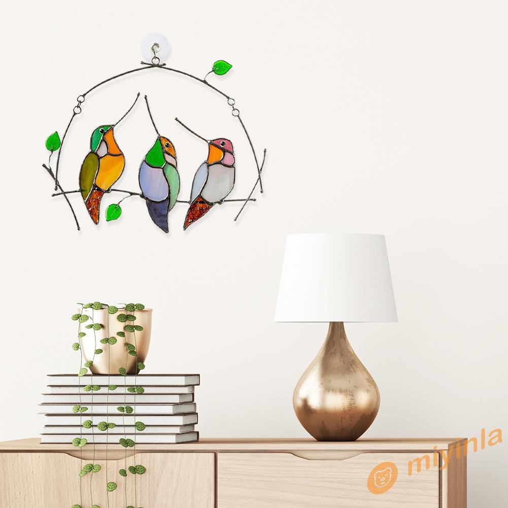 Suncatcher treo trang trí nội thất bằng Acrylic thủy tinh đầy màu sắc kiểu các loài chim đẹp mắt