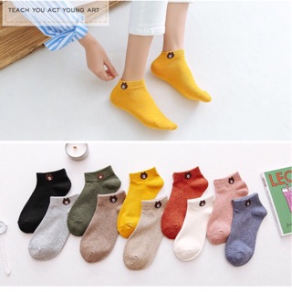 [KÈM BAO GẤU] SET 3 VỚ TẤT GẤU BROWN CỔ NGẮN VN01