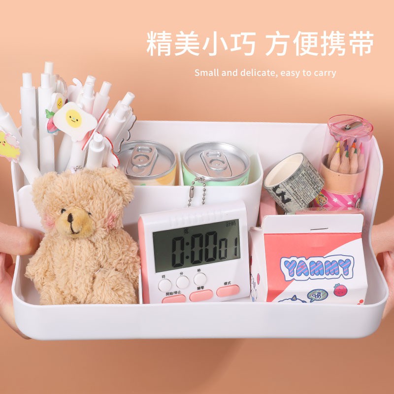 Khay đựng Bút đồ dùng học tập, điều khiển máy lạnh để bàn Decorme chân giá kim loại