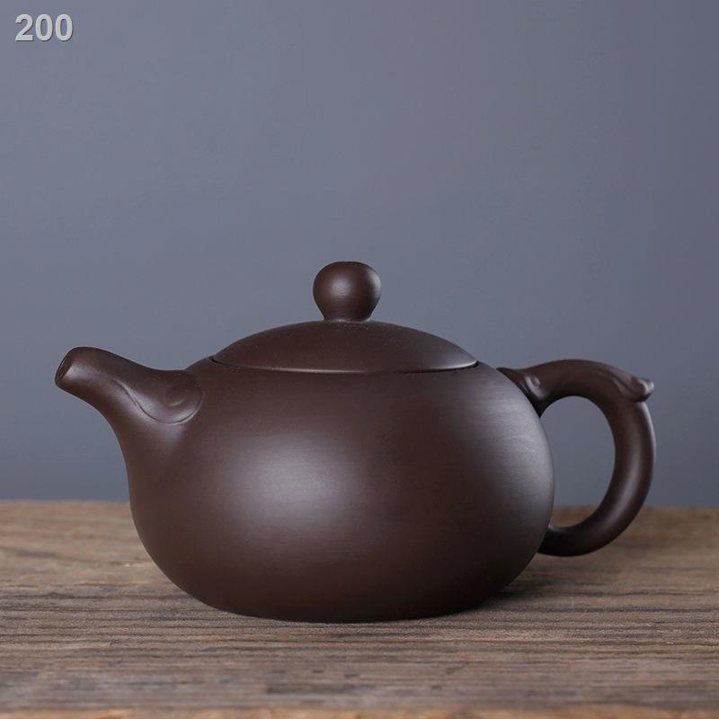 【Mới nhất 】Ấm trà đất sét màu tím quặng nguyên bản, đồ tạo tác pha bằng gốm sứ, bộ uống trà, kung fu gia dụng bán thủ cô