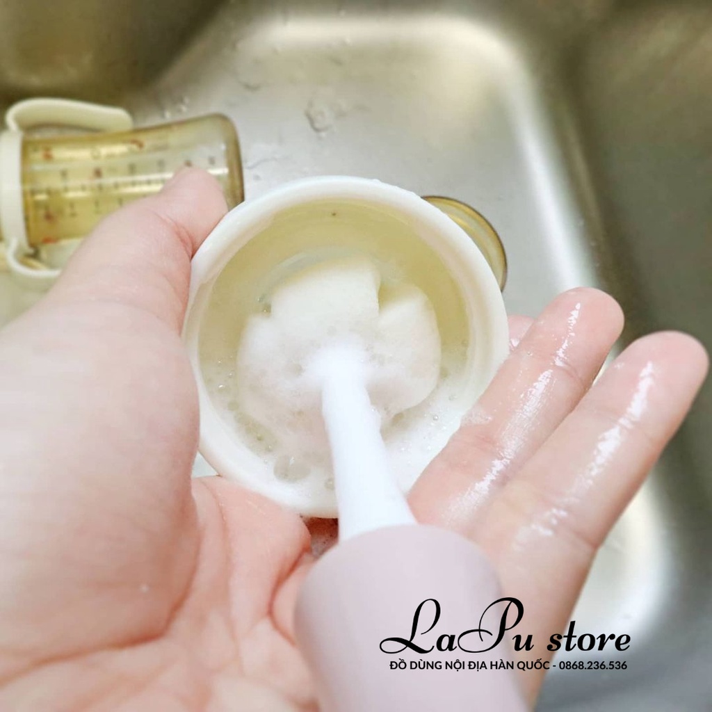 Cọ rửa Grosmimi cọ bình sữa núm ti thân bình 2in1 nội địa Hàn